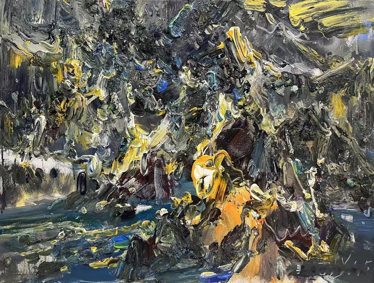 张继渝老师绘画作品欣赏
高原湖系列 油画 80x60cm