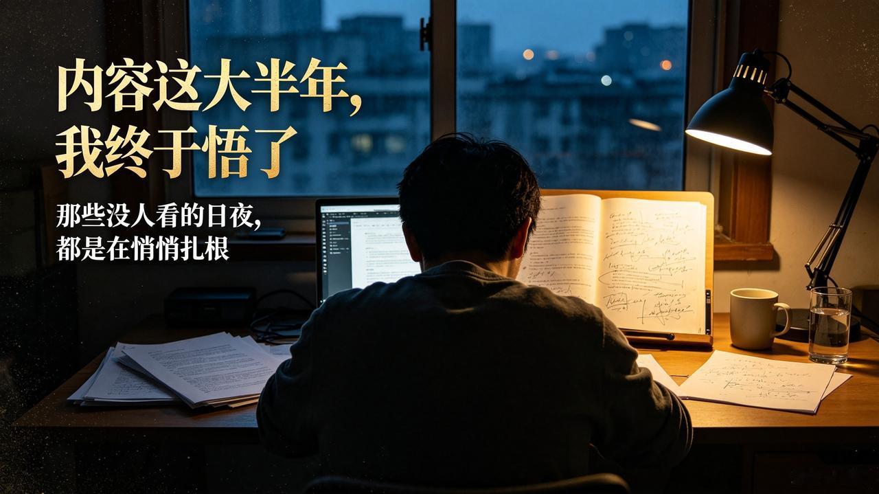 做内容这大半年真的悟了，五月到现在我天天蹲在书桌前磨文字，改到凌晨两三点是常事，