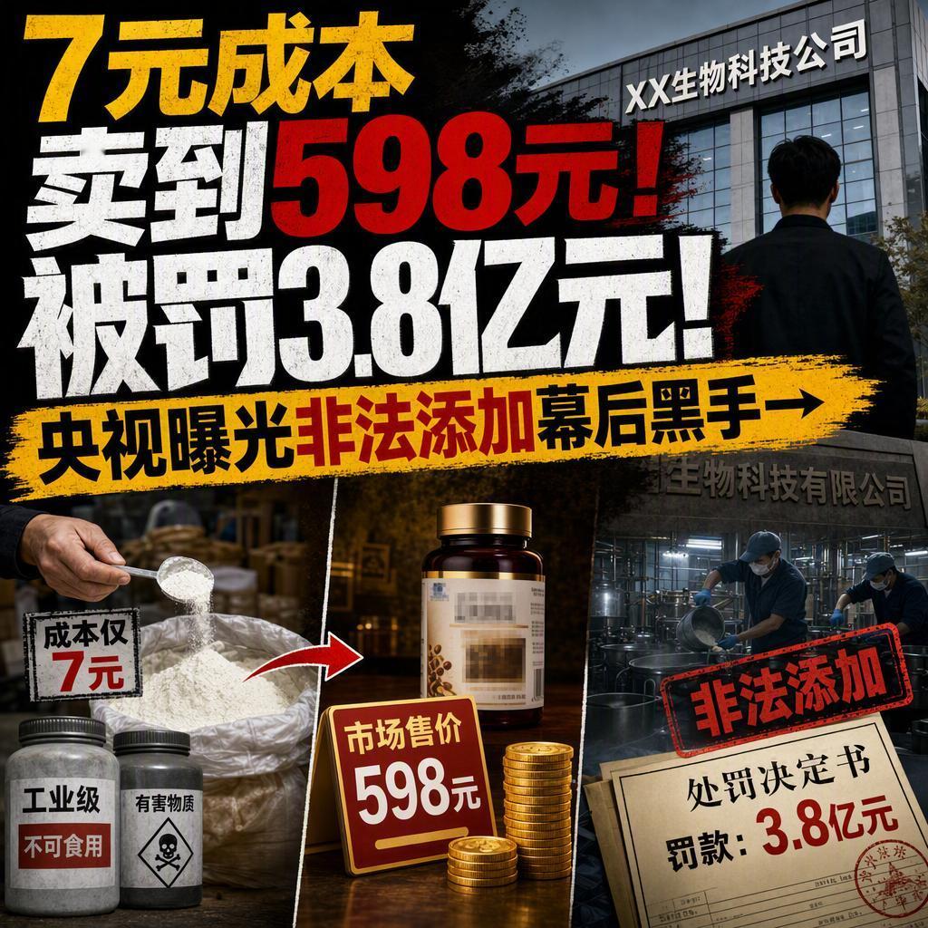7.48元的成本，598元的售价，3.8亿元的罚单。
这三个数字，藏着一条把处方