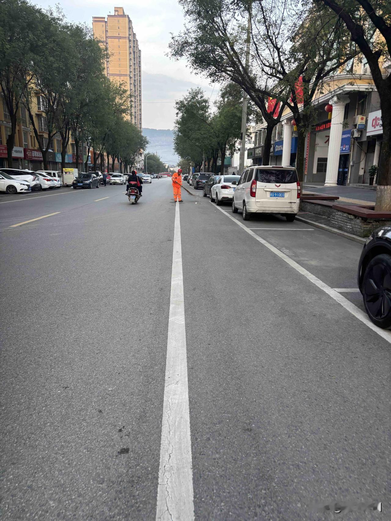 国庆假期蓝田路边公共停车位免费停车，这个比较好，这个不是每个地方都实行的，昨天去