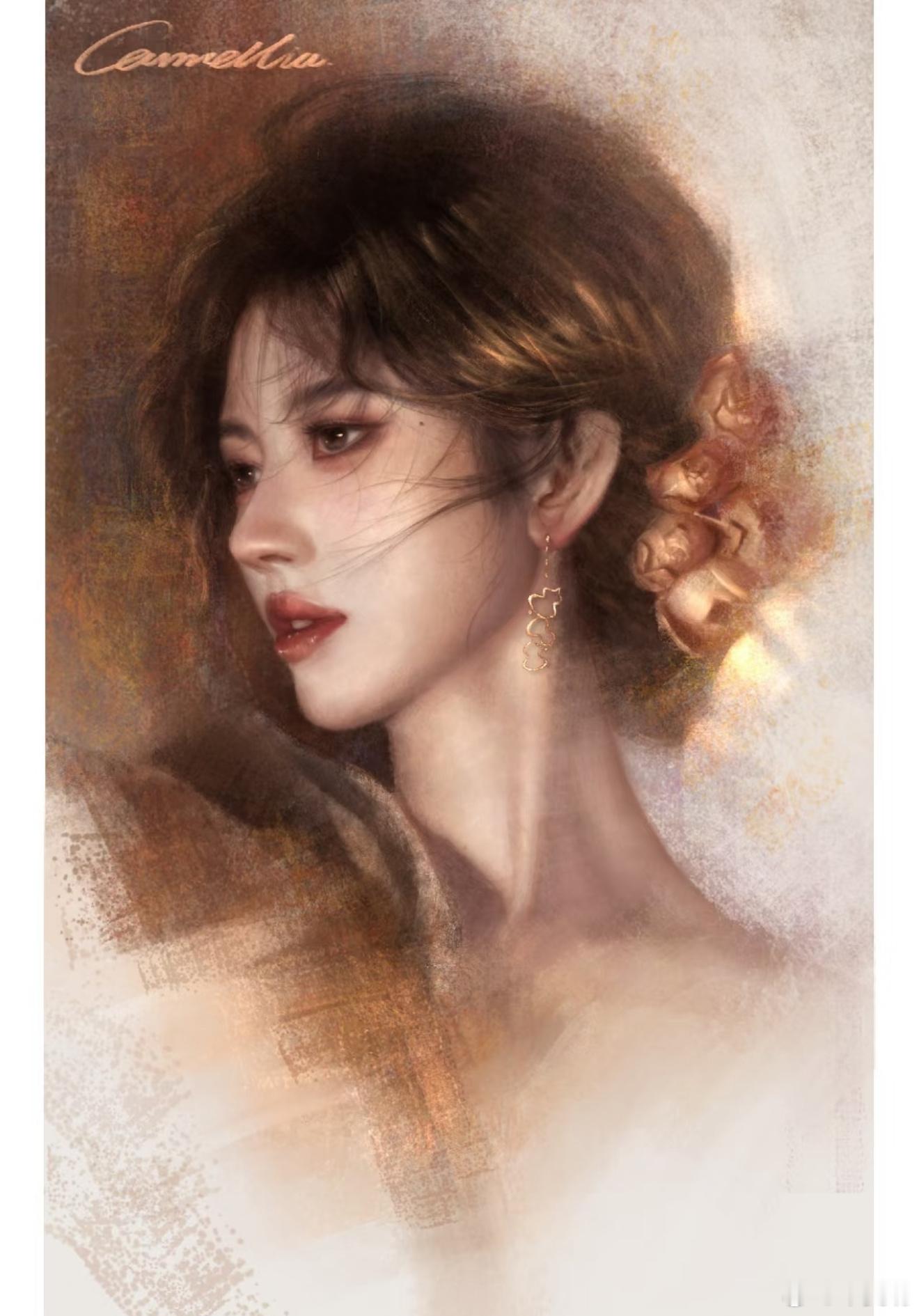 有网友画了鞠婧祎，好漂亮 ​​​