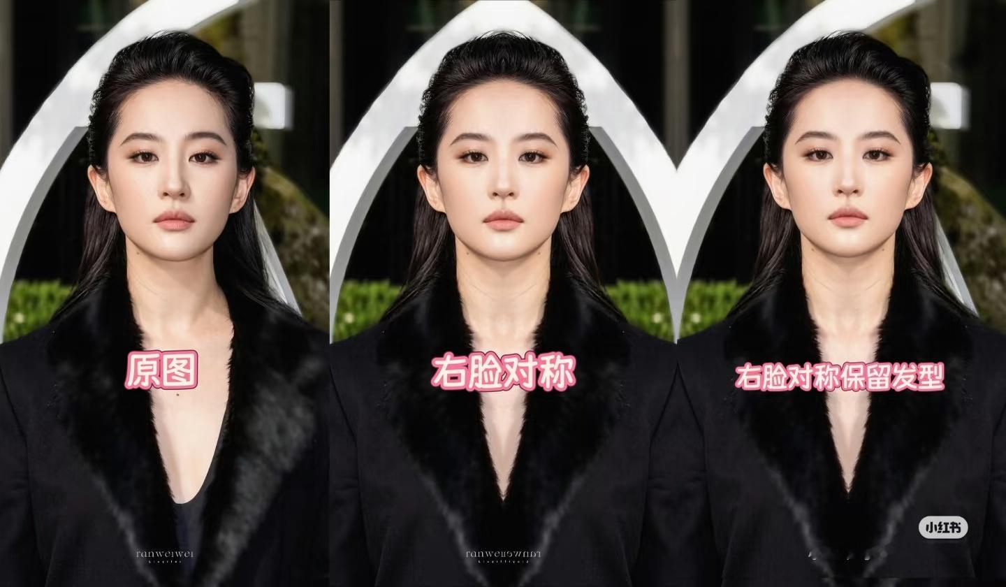 太权威了，顶级骨相，黑刘亦菲的反着长