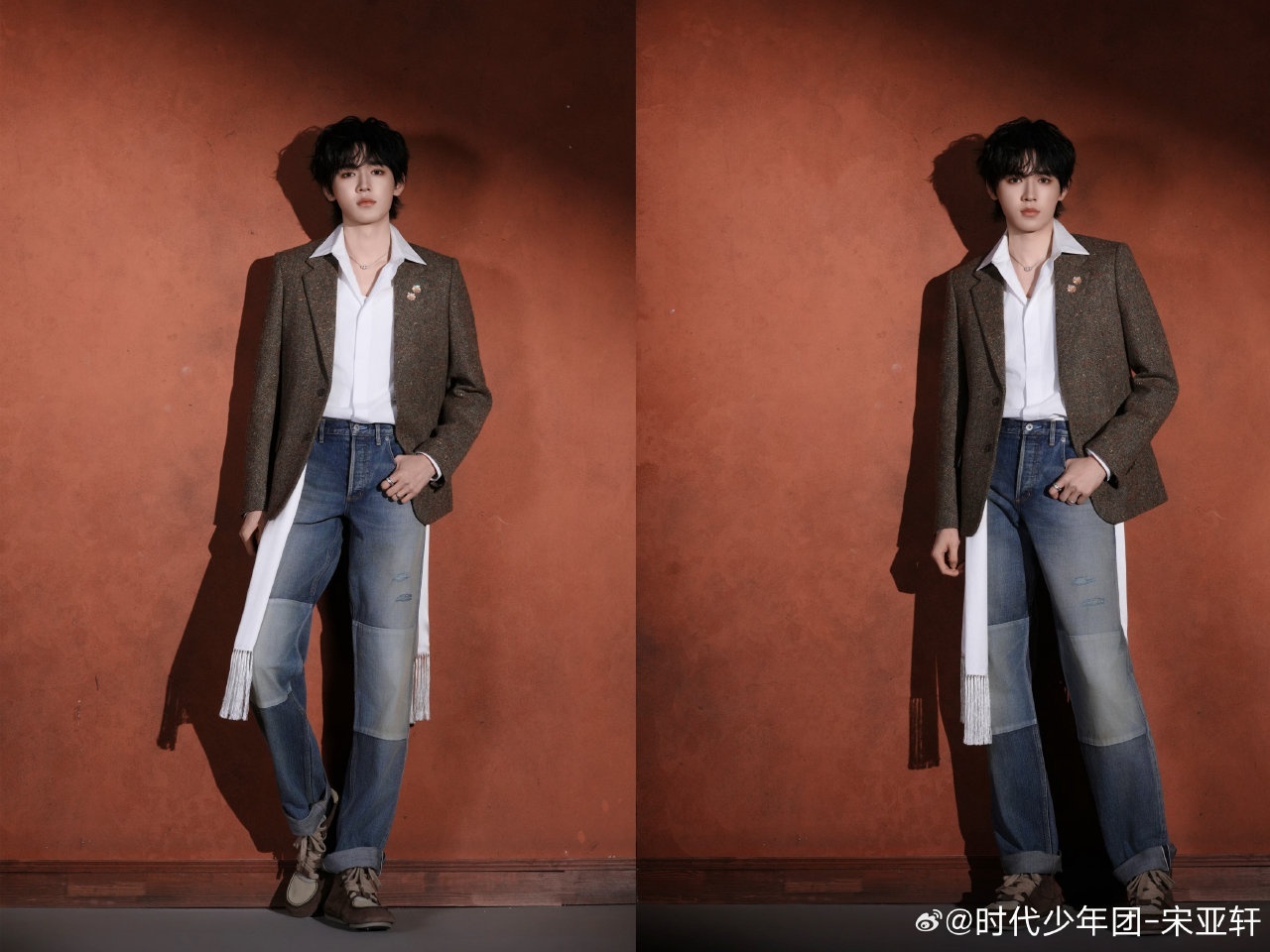 宋亚轩宋亚轩拼色牛仔裤宋亚轩拼色牛仔裤造型 宋亚轩拼色牛仔裤 