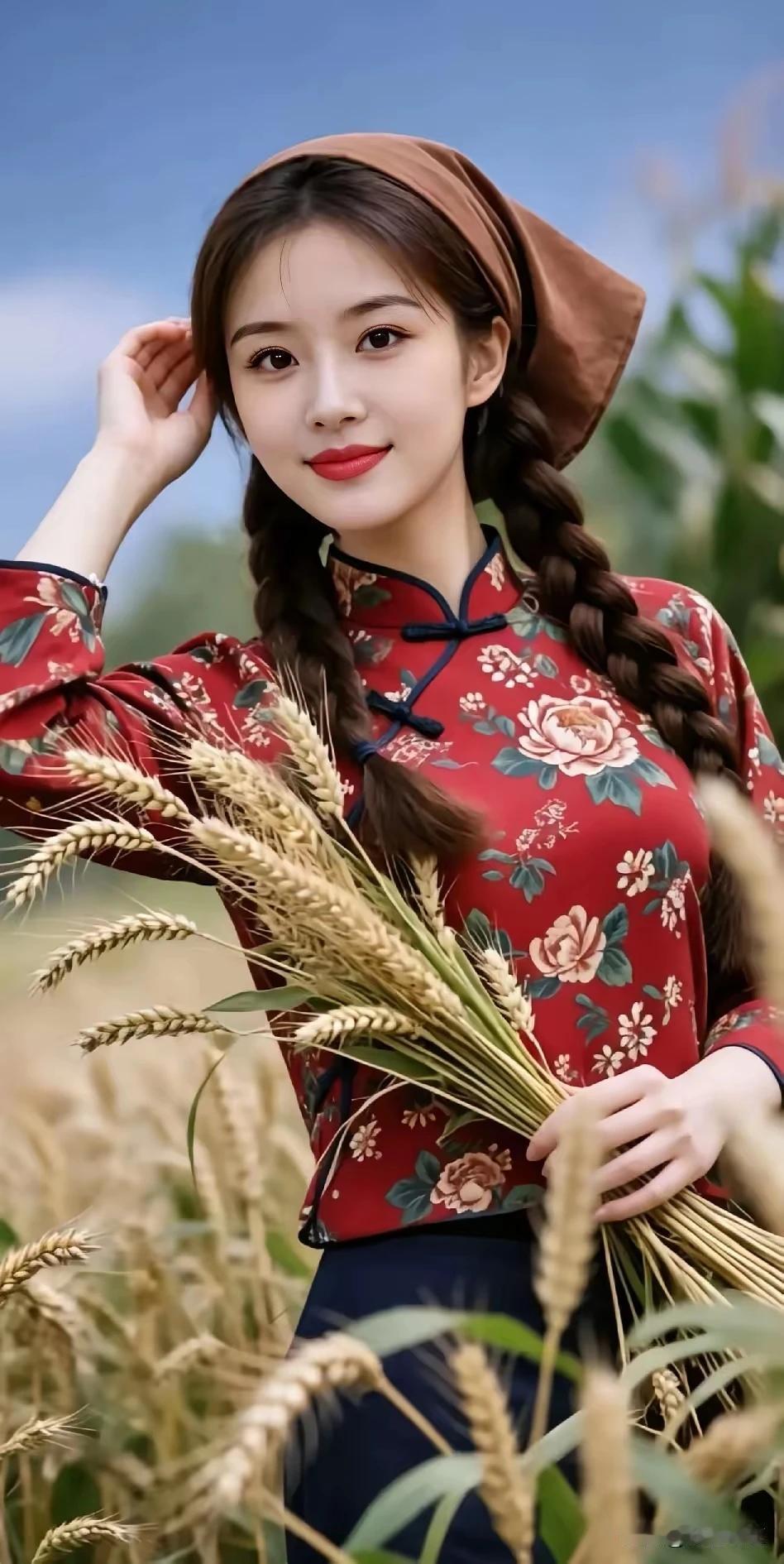 麦收时节回老家，
挥舞镰刀热汗洒。
体验粒粒皆辛苦，
爸爸妈妈笑脸挂