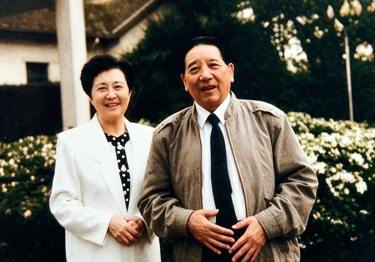 80年代，秦基伟将军和夫人唐贤美的合影。1953年，38岁的秦基伟担任志愿军15