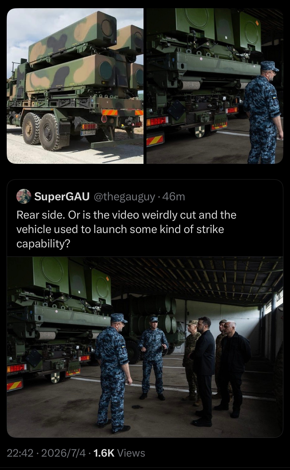 中外舰闻 NSM反舰导弹出现在泽连斯基视察吴军🇺🇦的视频里‼️ 吴军🇺🇦