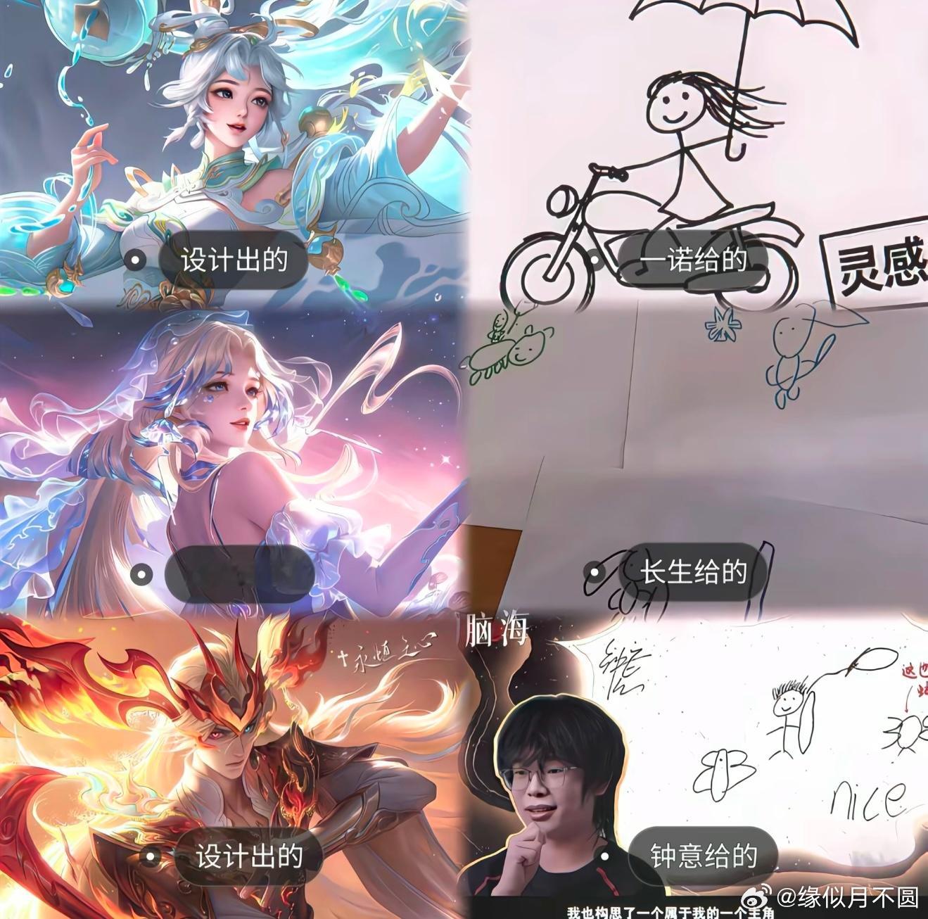 什么时候看到ag家fmvp皮肤手稿能不笑，画师画完燃尽了，原来皮肤做的慢原因在这