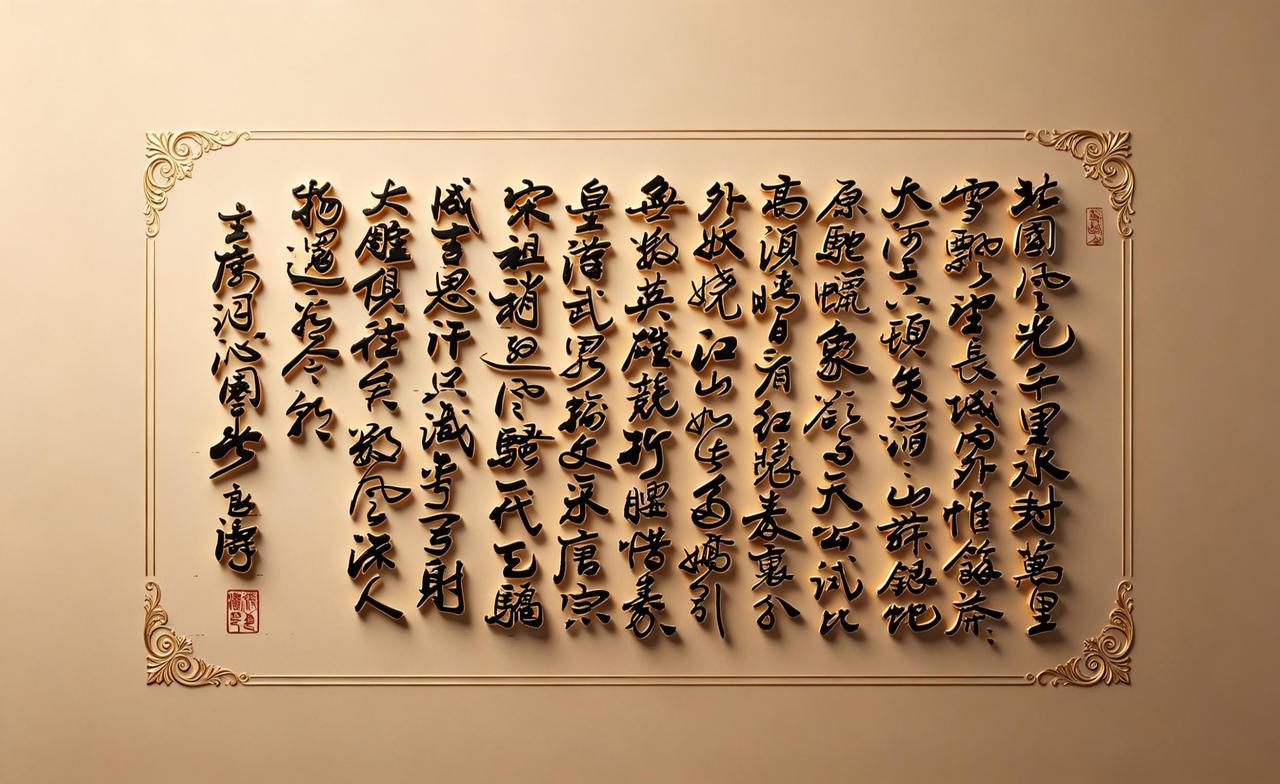 行楷写雪，毫端自有万里风。
一笔“山舞银蛇”，一笔“原驰蜡象”，素宣之上，山河渐