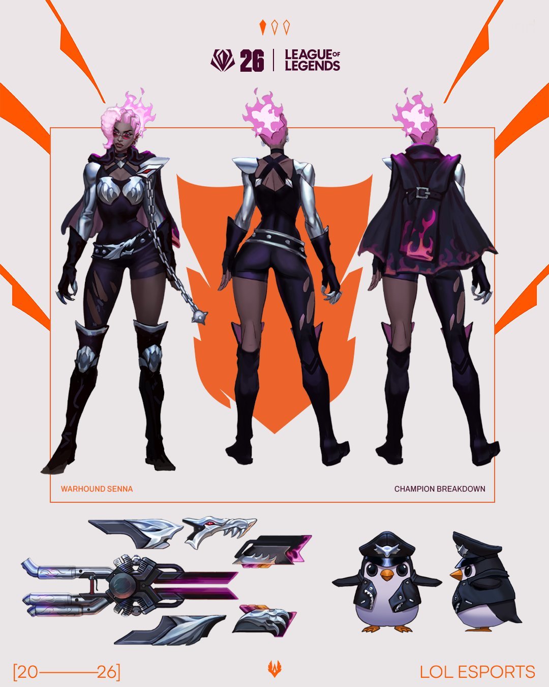 LOL机甲猎犬 赛娜皮肤概念设计英雄联盟