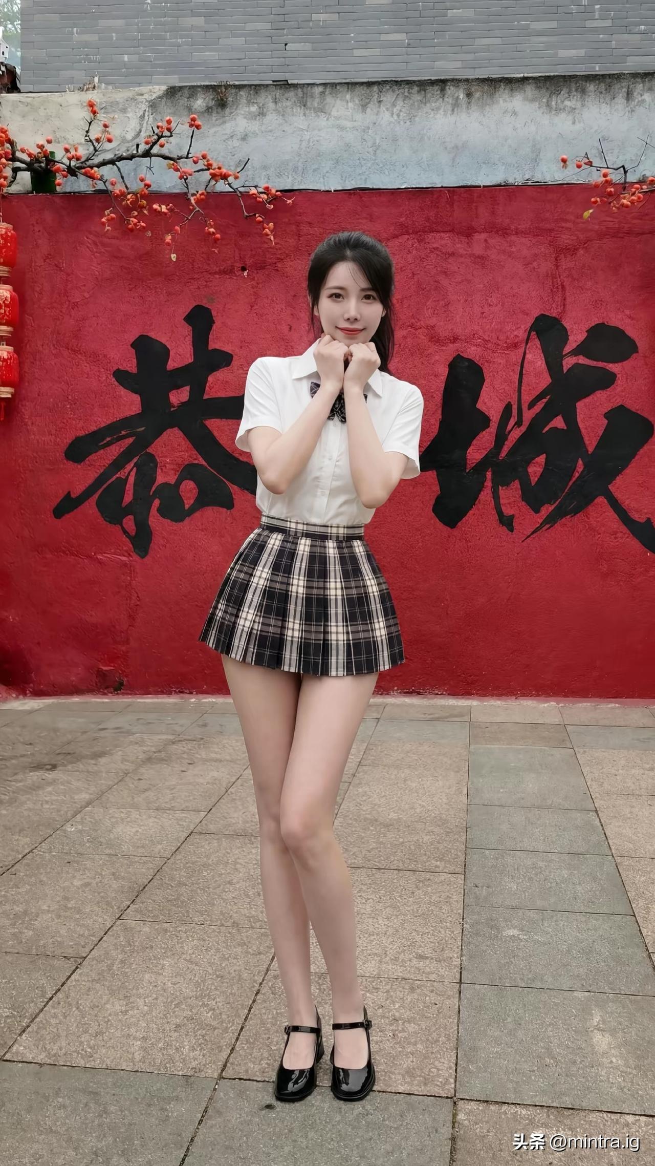 解锁红墙打卡点，JK少女的春日限定，元气值拉满！