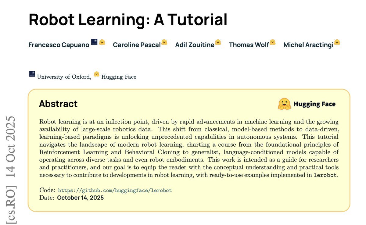 arxiv.org/pdf/2510.12403牛津大学和合作发布的机器人开发教