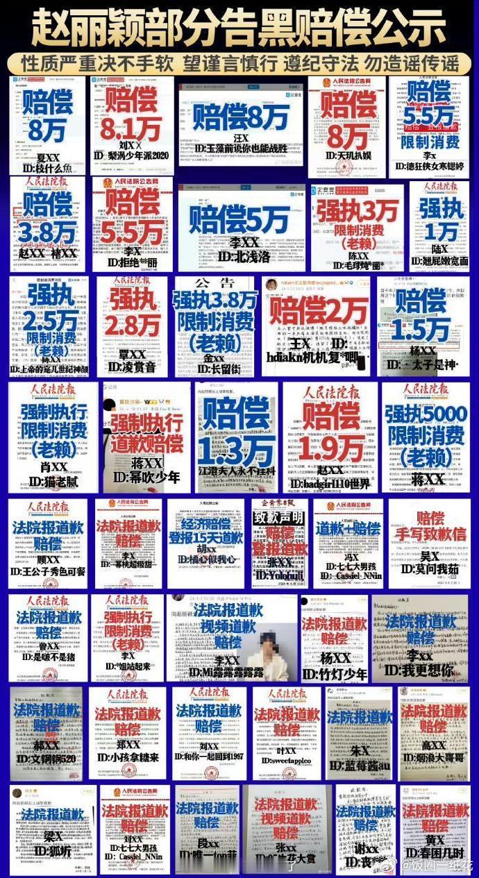 赵丽颖工作室告黑力度内娱最大赵丽颖工作室告黑的赔偿金额内娱最大谁看了不说一句赵丽