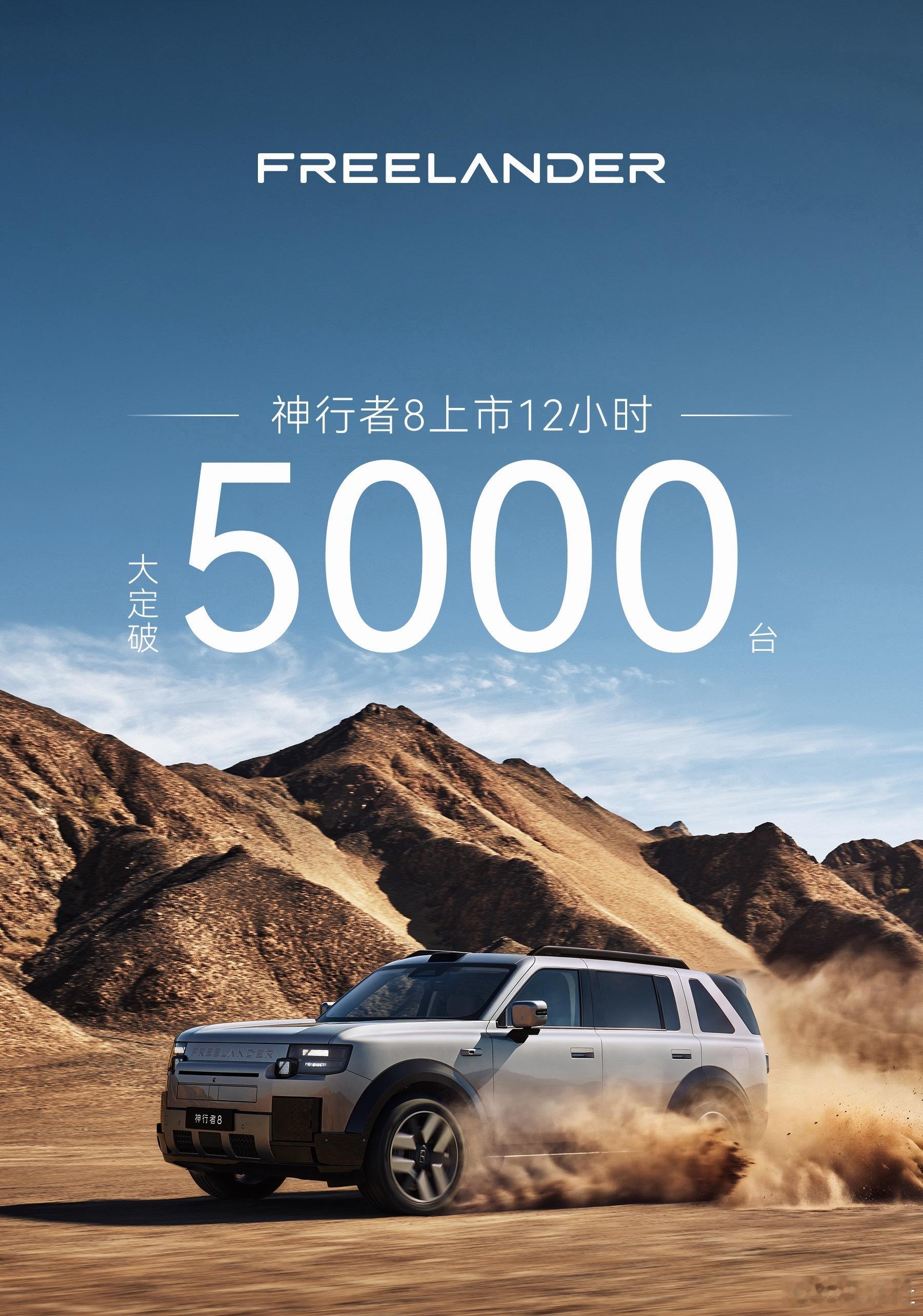 神行者8 上市12小时大定突破5000台！数据是实力的印证神行者8 登场即高光捷