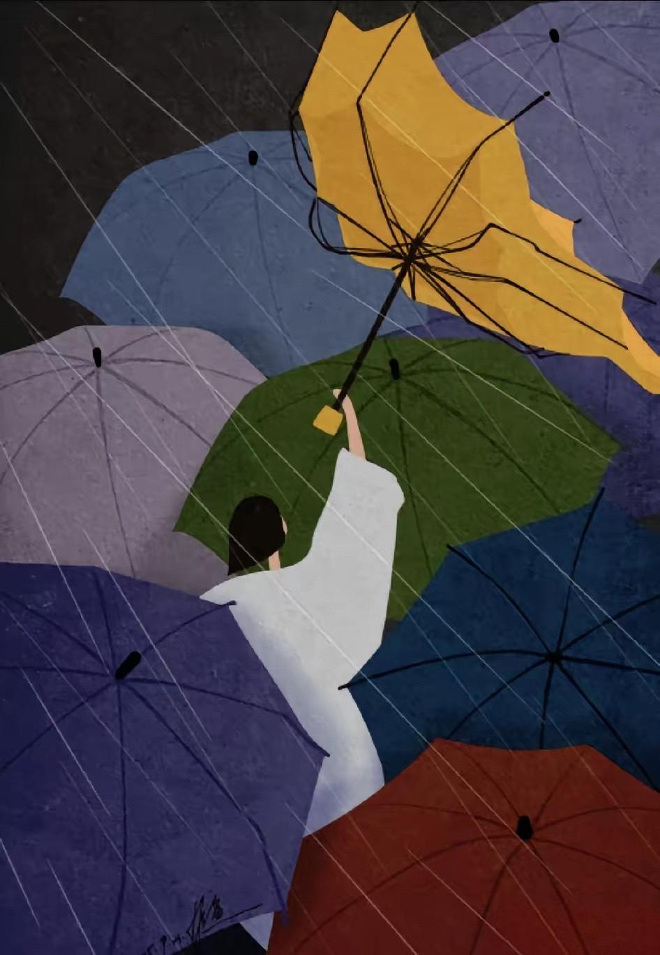 我们去走一走
你 和我
别管这 天气
即便雨狂落在 
我们的脚尖
——弗兰克·奥