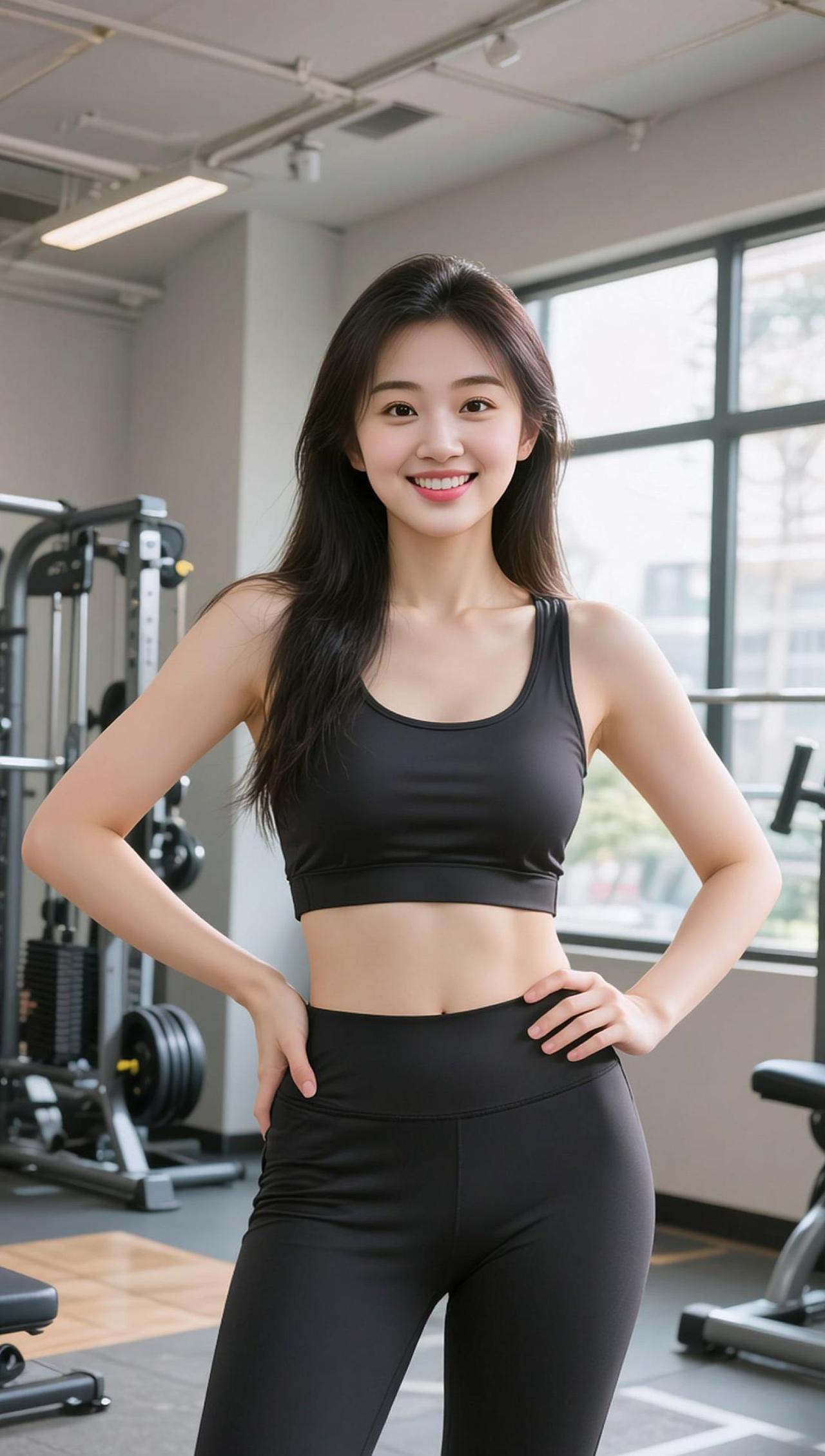 AI健身房美照 随变ai随便玩 运动健身穿搭