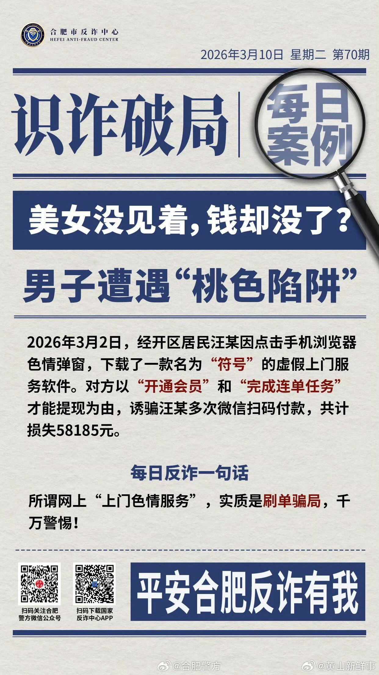 合肥一男子遭遇桃色陷阱 2026年3月2日，安徽合肥，合肥经开区居民汪某因点击手