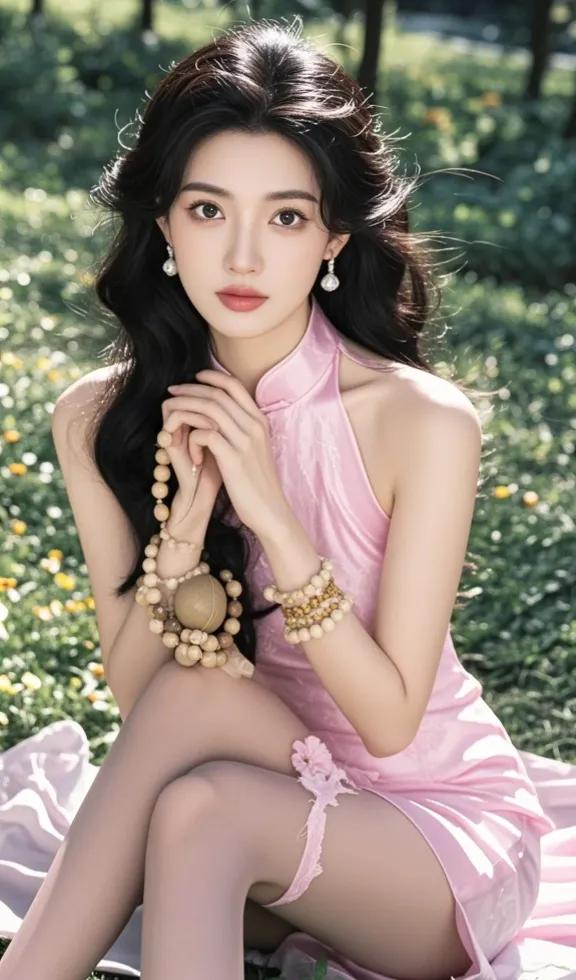 旗袍美仙女般的存在，优雅动人。#分享绝美佳人照# #分享绝色美女照# #女神美图