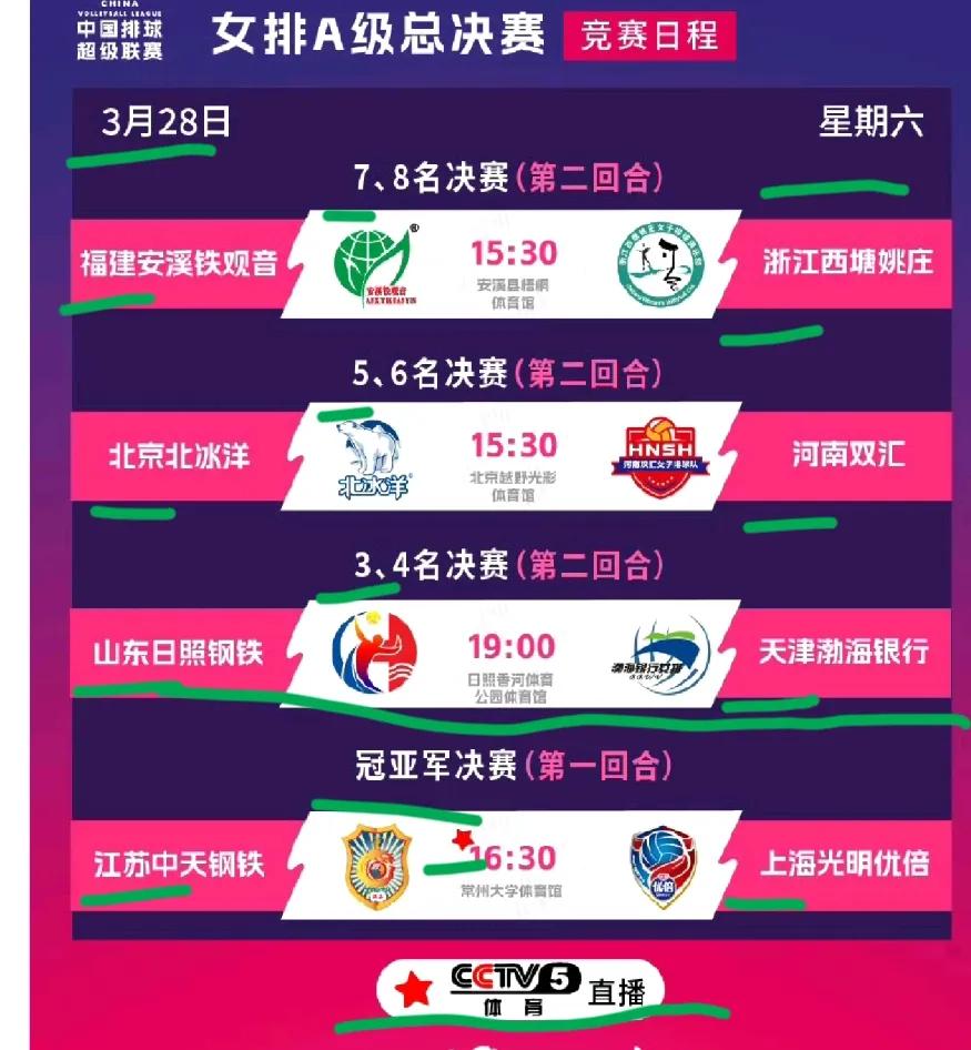 周六决赛海报官方发布！排超联赛决赛第二回合比赛周六下午开始！央视直播冠亚军决赛！