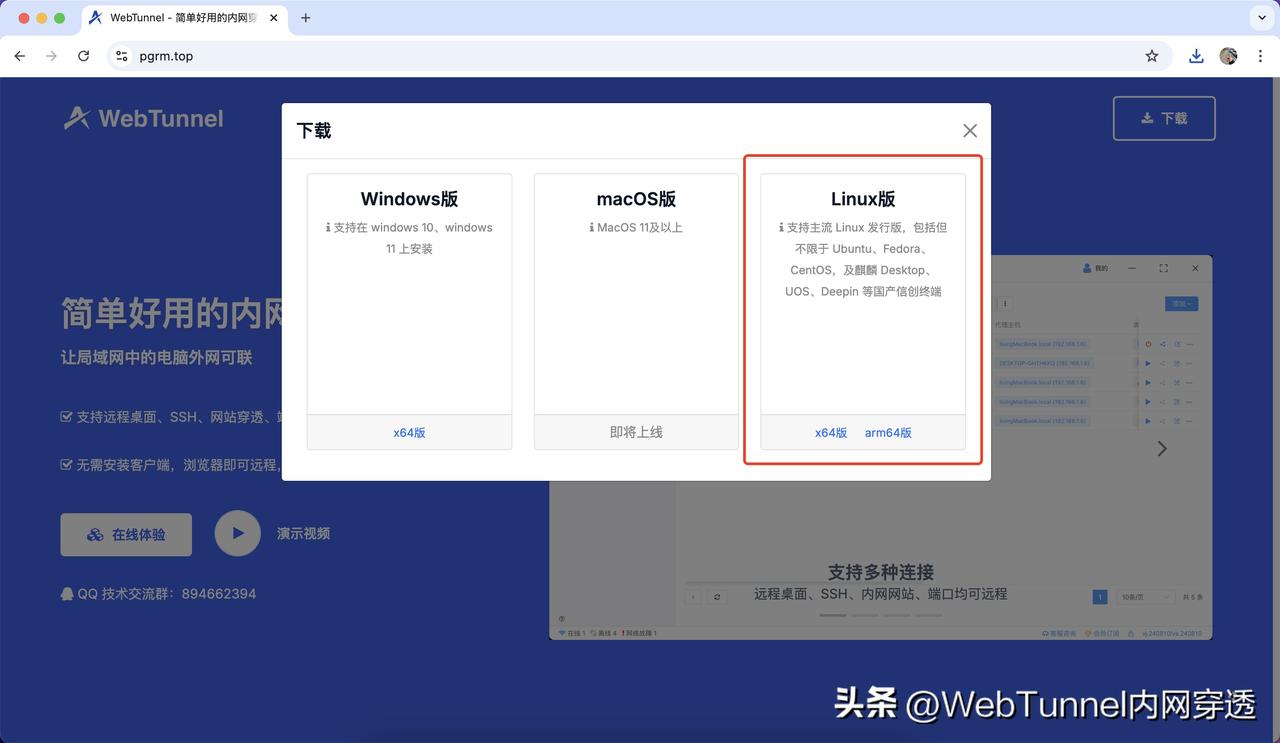 WebTunnel Linux 新版客户端已发布！[撒花][撒花][撒花]

支