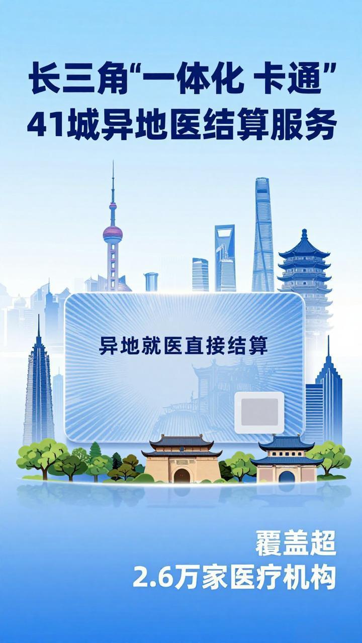 再也不用揣着医保卡跑断腿！长三角41城一卡通，看病报销直接刷！

出门打工最怕啥