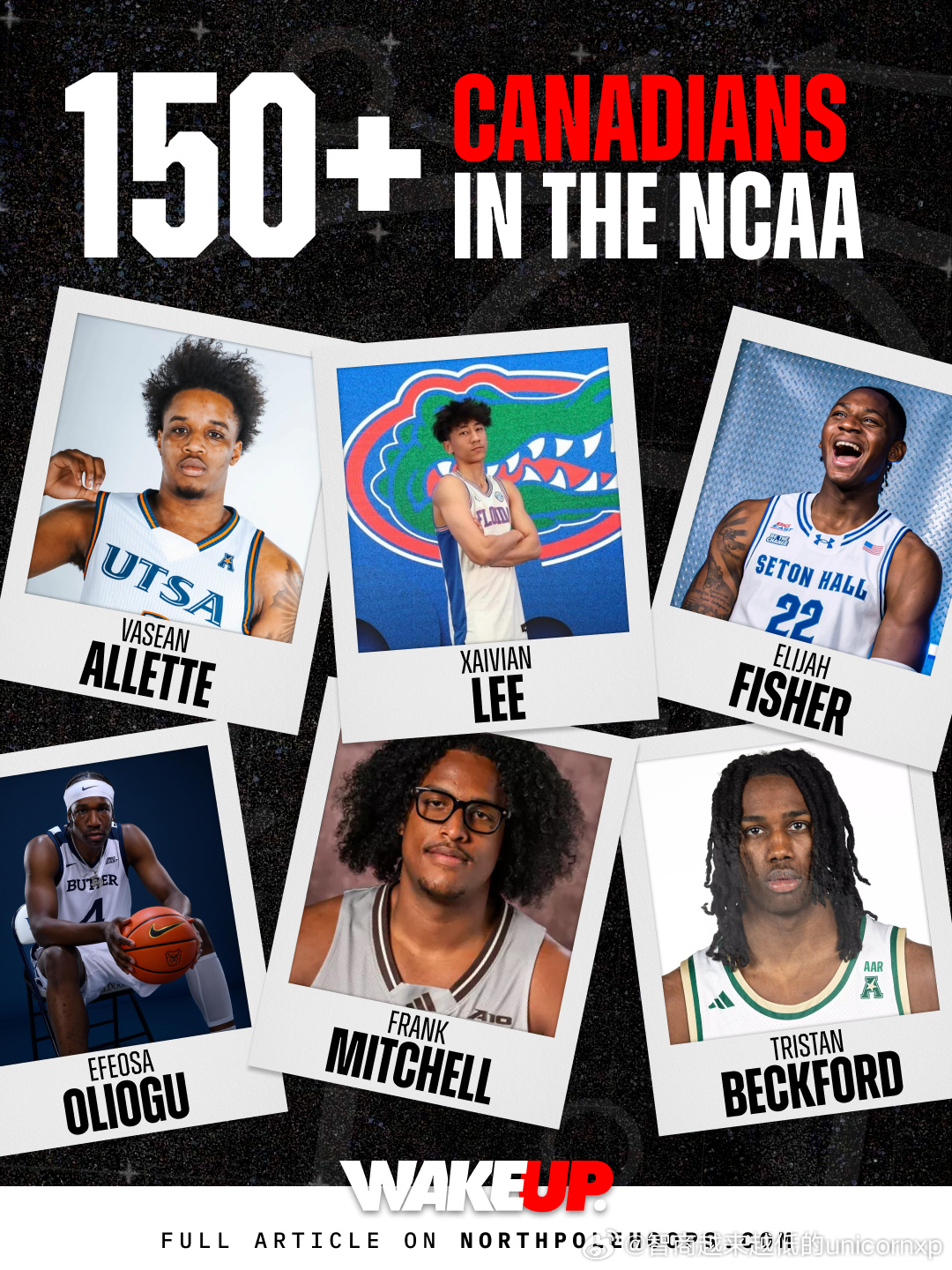 新赛季在NCAA一级联赛打球的加拿大籍球员人数超150人ncaa男篮NBA[超话
