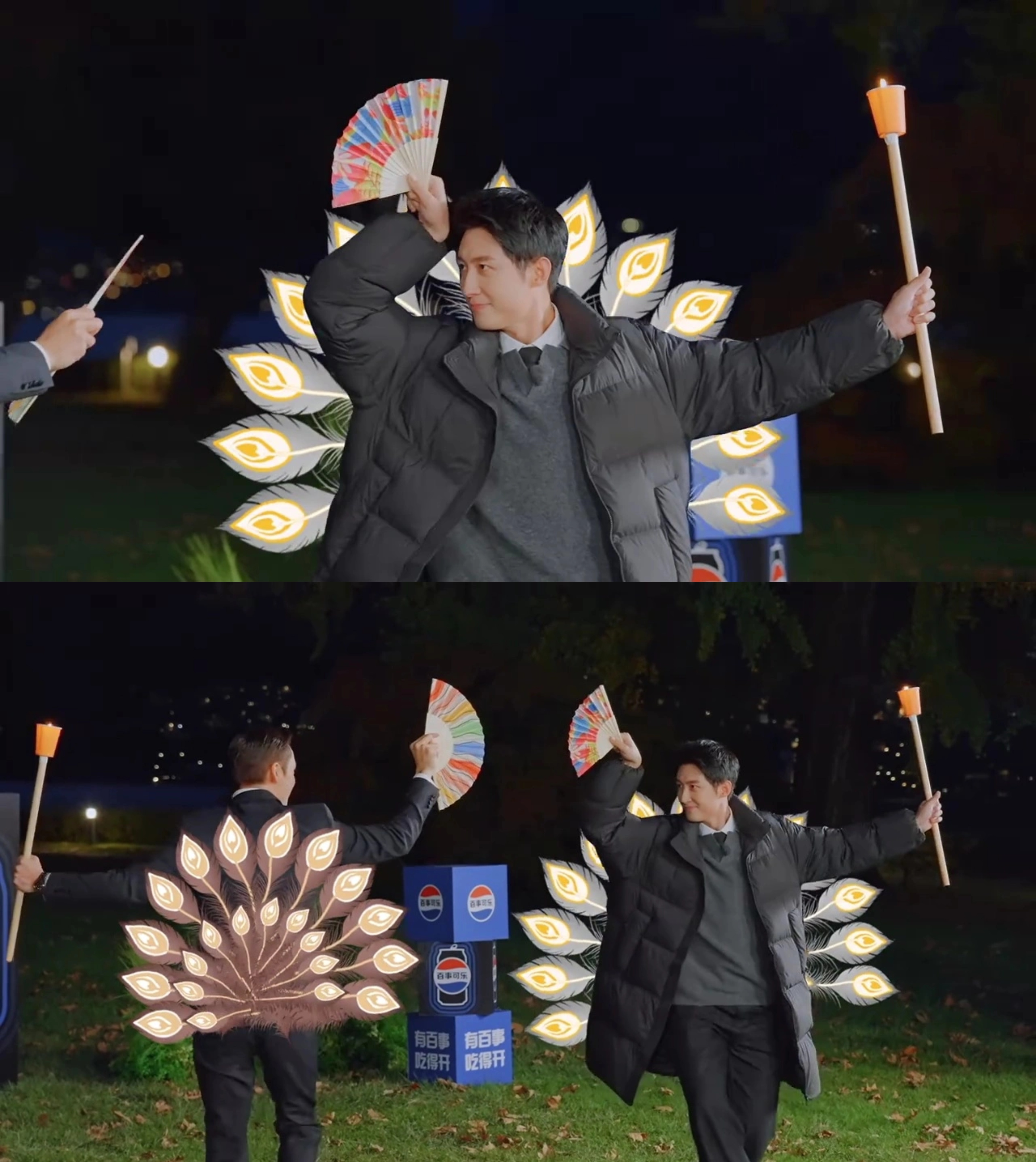 《现在就出发3》第6期下，『风中的人』环节，两位健身达人黄景瑜对战伟霆哥，要努力