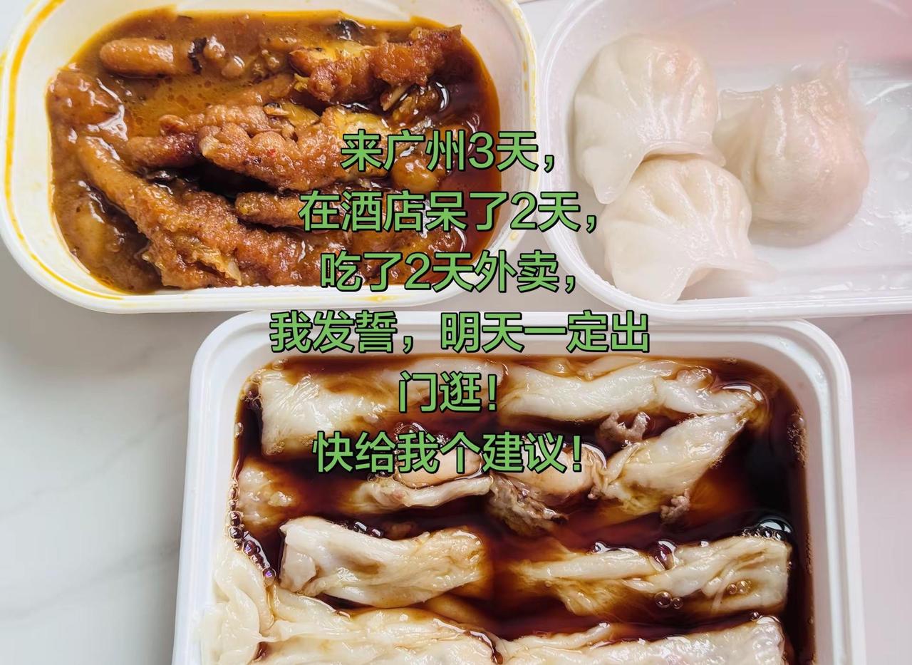 来广州3天，在酒店呆了天，吃了2天外卖，我发誓，明天一定出门逛！快给我个建议！抖