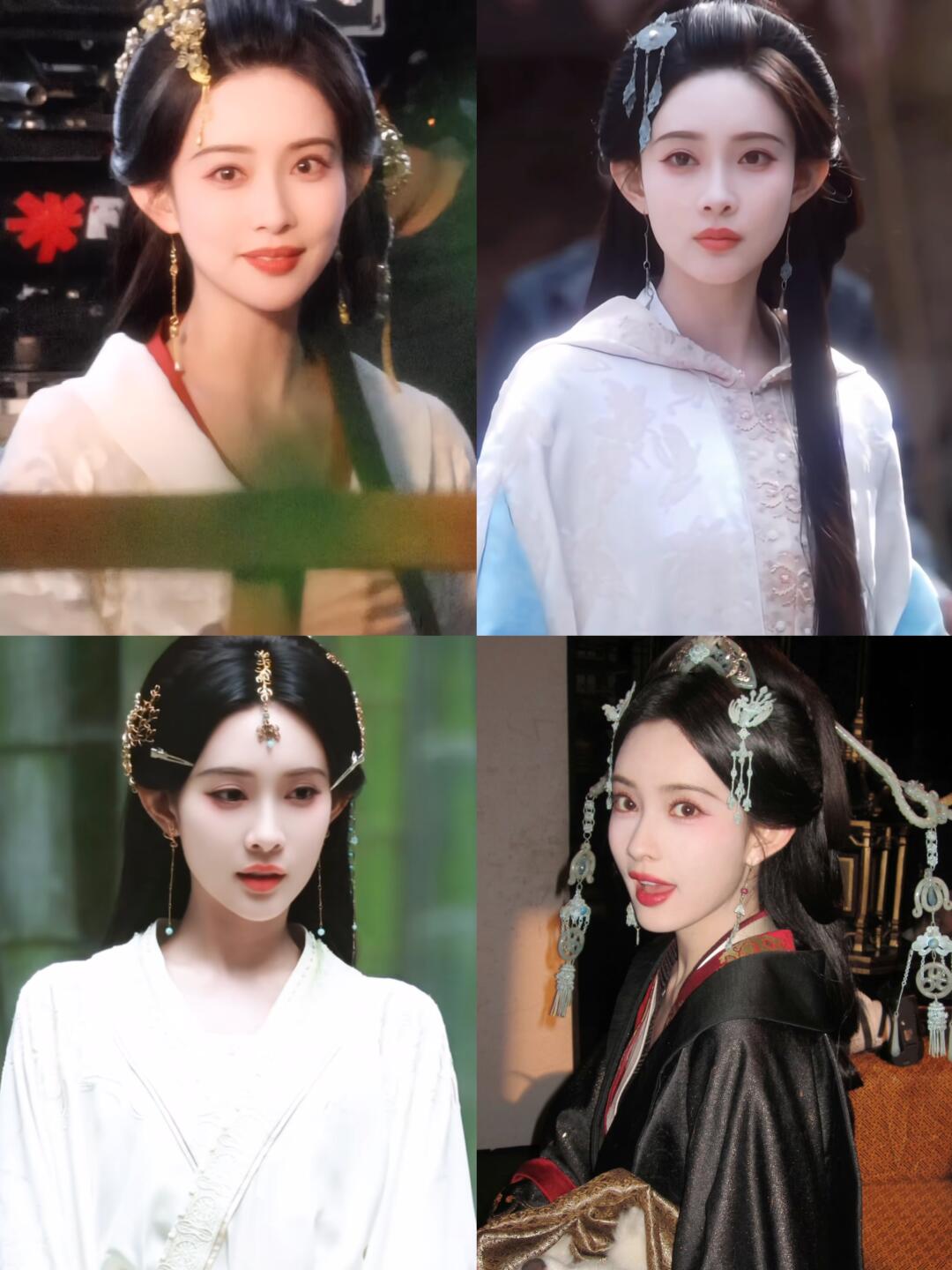 孟姐新剧造型封神‼️不涂大红唇感觉更美了😍