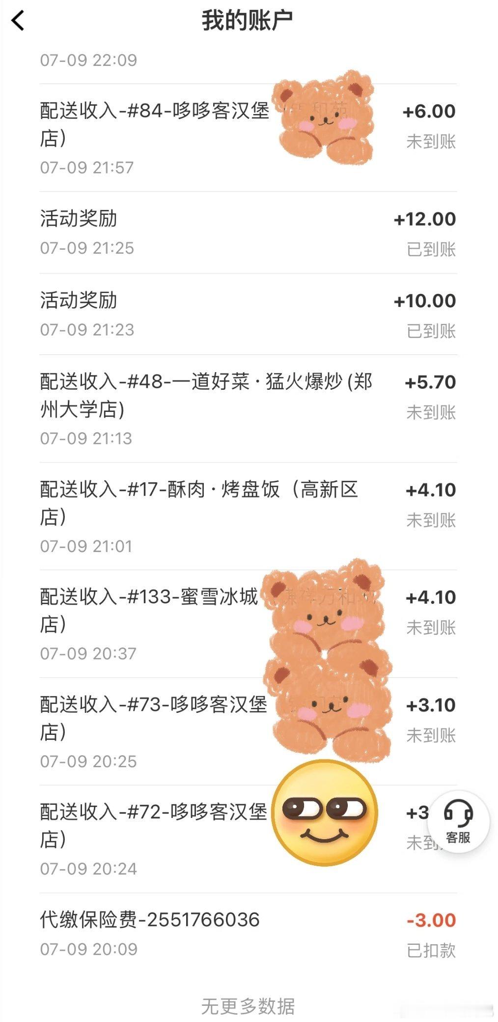 这是网友在郑州跑外卖第11天的收入，怎么样？ ​​​