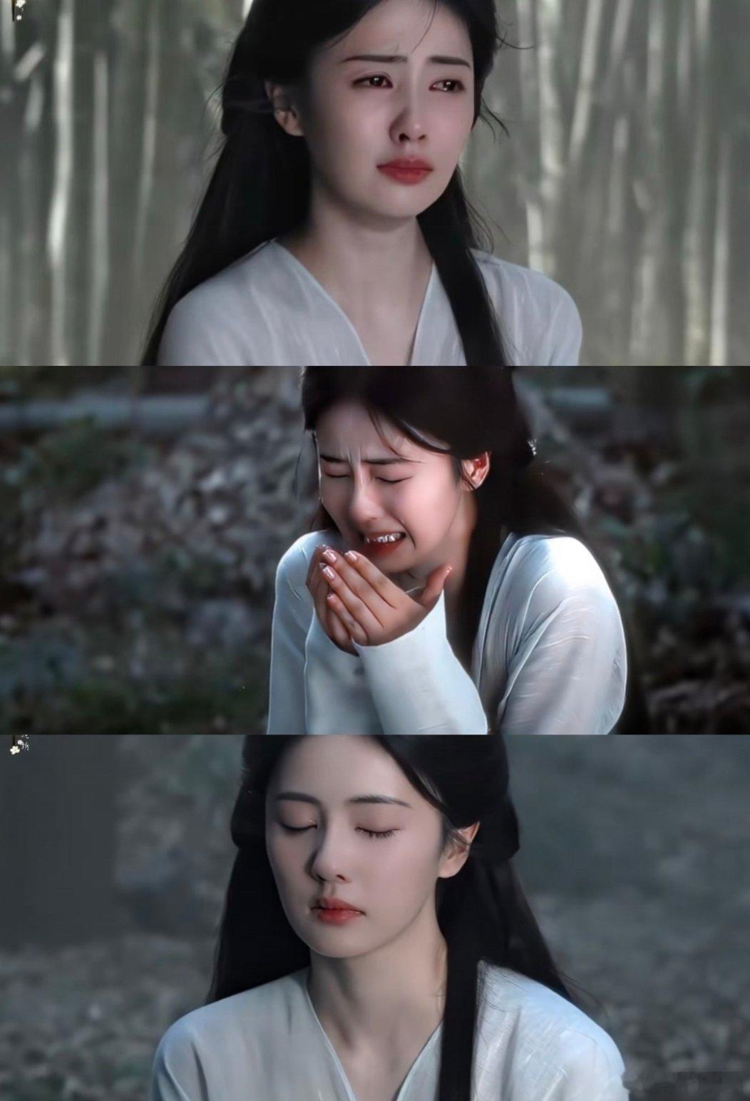 白鹿 纸巾预备备叶璃一哭，我好像被开了疼痛共享一样😭 