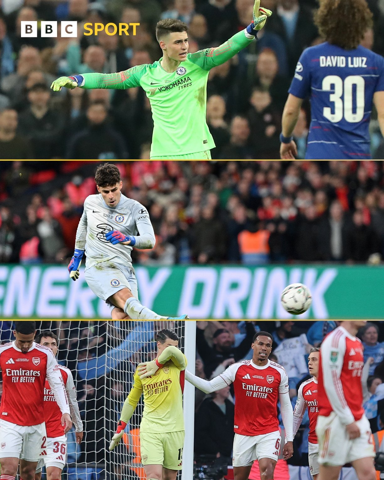 英超阿森纳 凯帕在英格兰足球联赛杯决赛中总是成为头条新闻。2019年：拒绝被换下