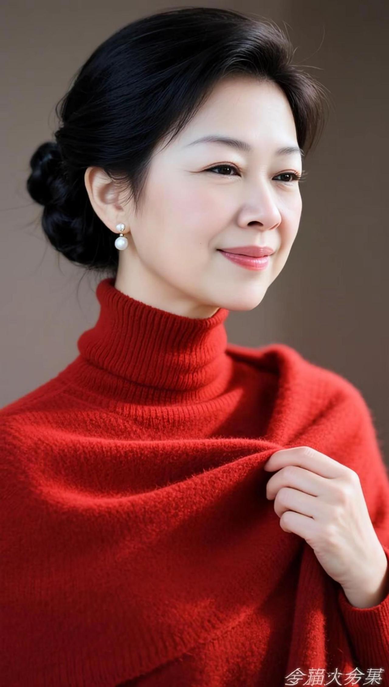 我也可以这么美。AI暖红氛围感写真 ai创作