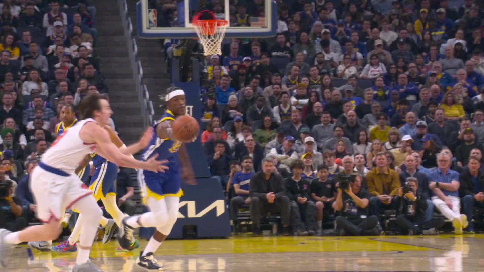 巴特勒连续得分，帮助勇士缩小分差！尼克斯vs勇士