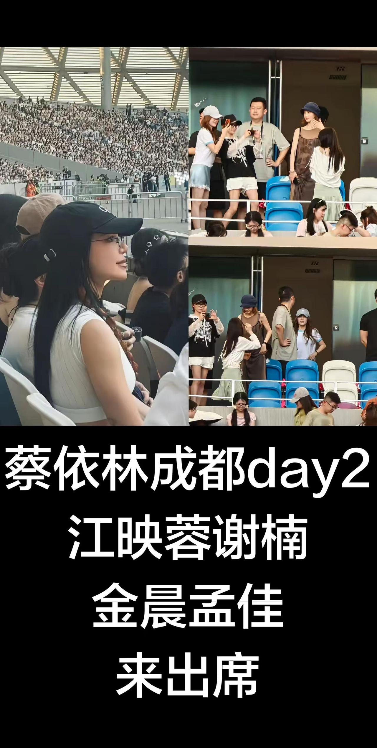 蔡依林成都巨星出席。蔡依林 蔡依林成都演唱会 江映蓉 孟佳 金晨 谢楠