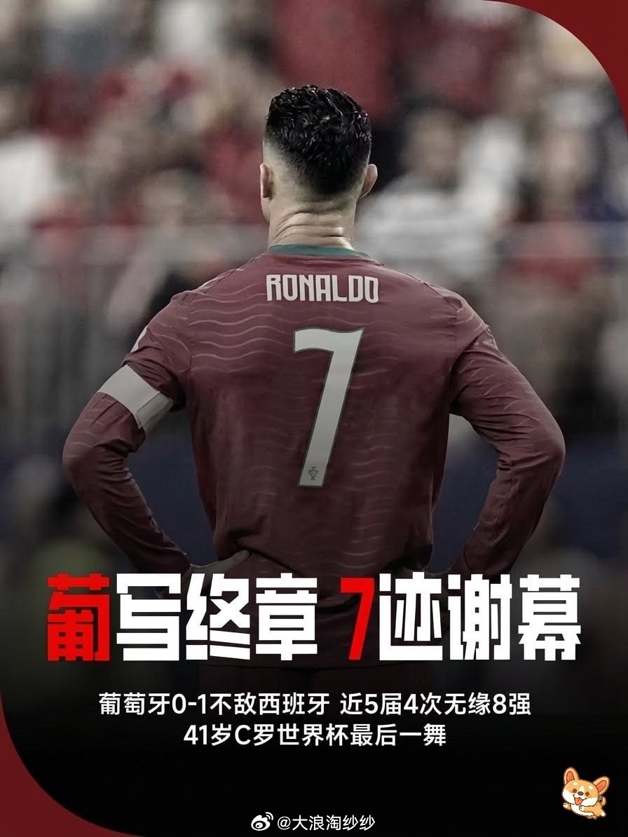 一个时代结束了！葡萄牙最近5届4次无缘8强，C罗完成最后一舞 7月7日讯 202