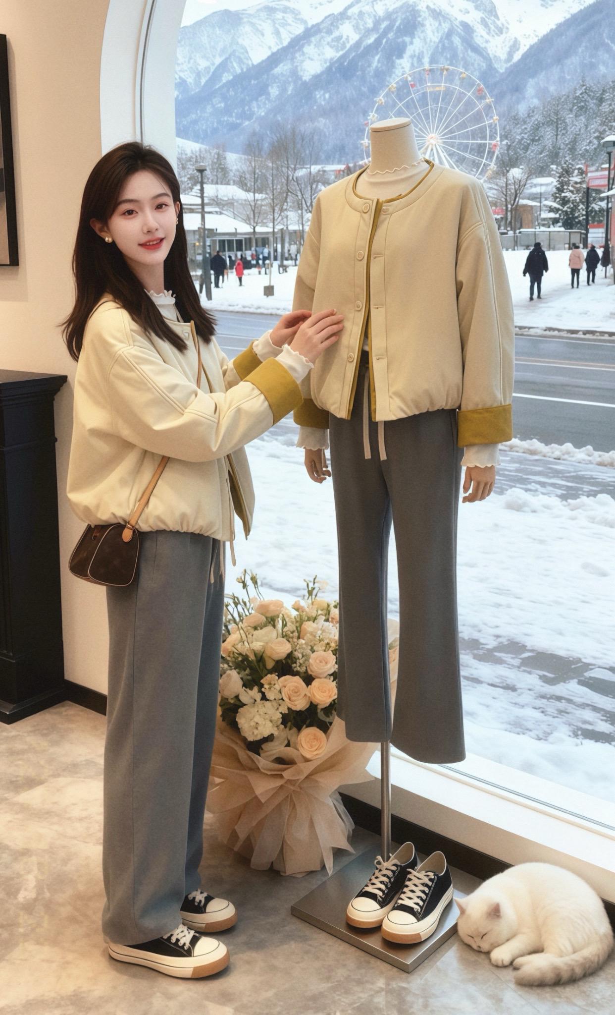 《雪境里的暖意》  初雪落满山谷时，许妍跟着采风团来到了这个有摩天轮的...