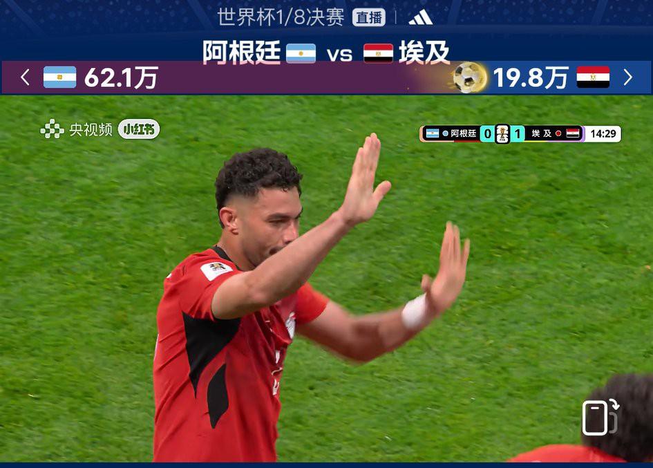 埃及1:0阿根廷，开场第14分钟依靠一个头球先发制人。阿根廷可不要玩火啊？大家可