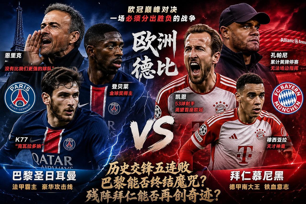 说出来你可能不信，巴黎花了几十亿欧元满世界摇人，结果在欧冠一碰到拜仁就腿软，已经
