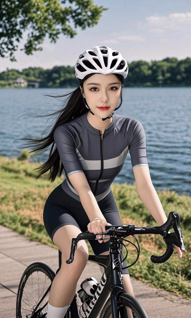 AI湖畔骑行者