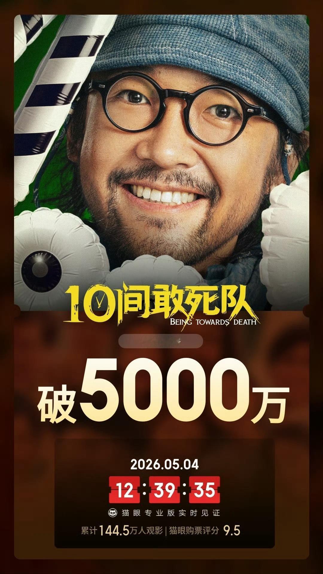 电影10间敢死队 恭喜票房5000万🎉 