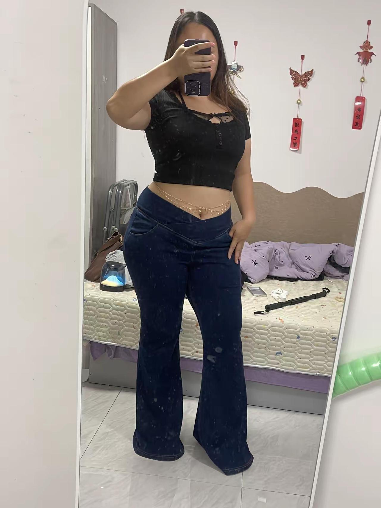 梨形身材天菜就是牛仔裤！👖 梨形身材的姐妹听我一句！牛仔裤真的是天菜单品～（正