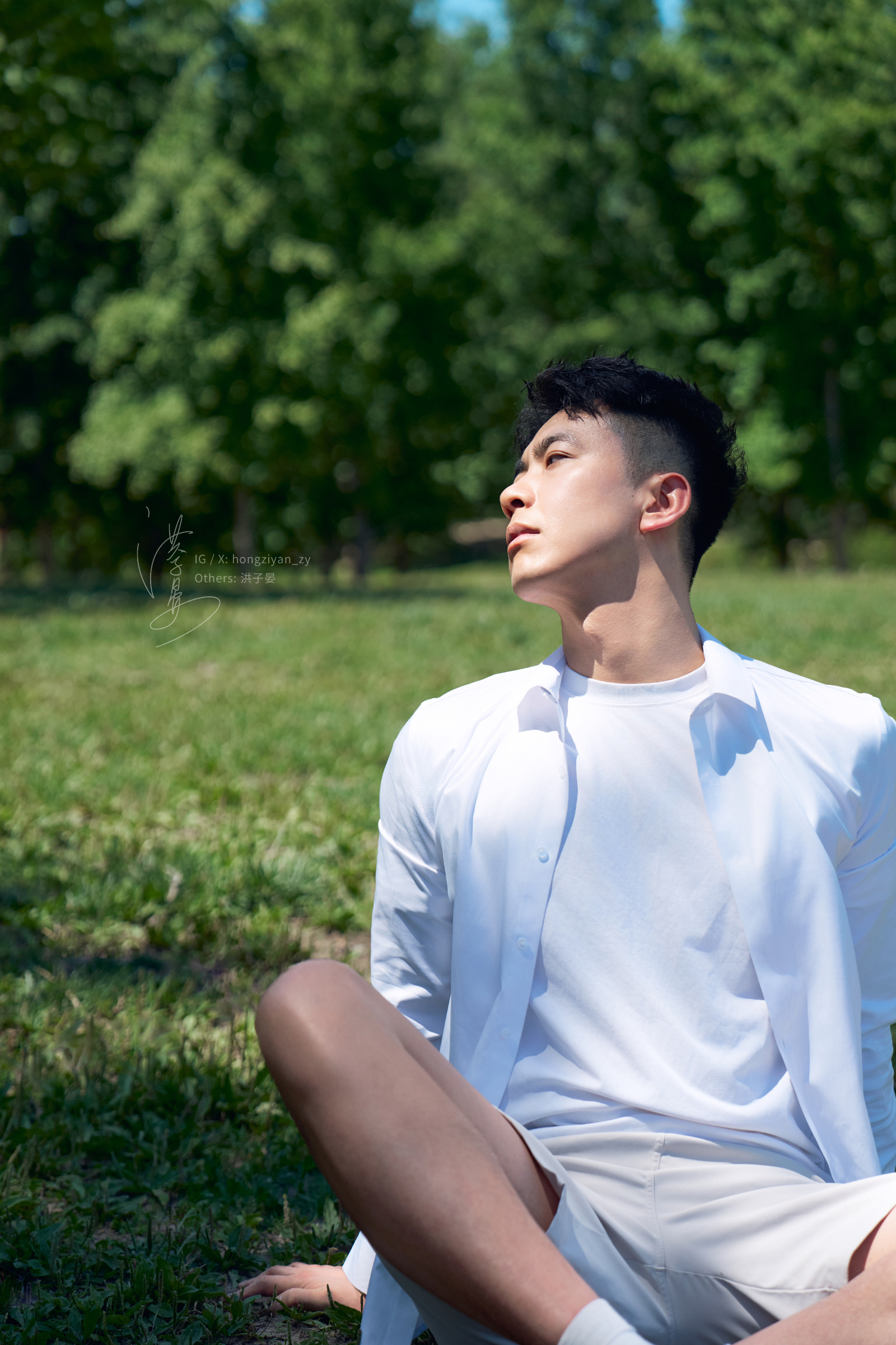 午后的阳光。 