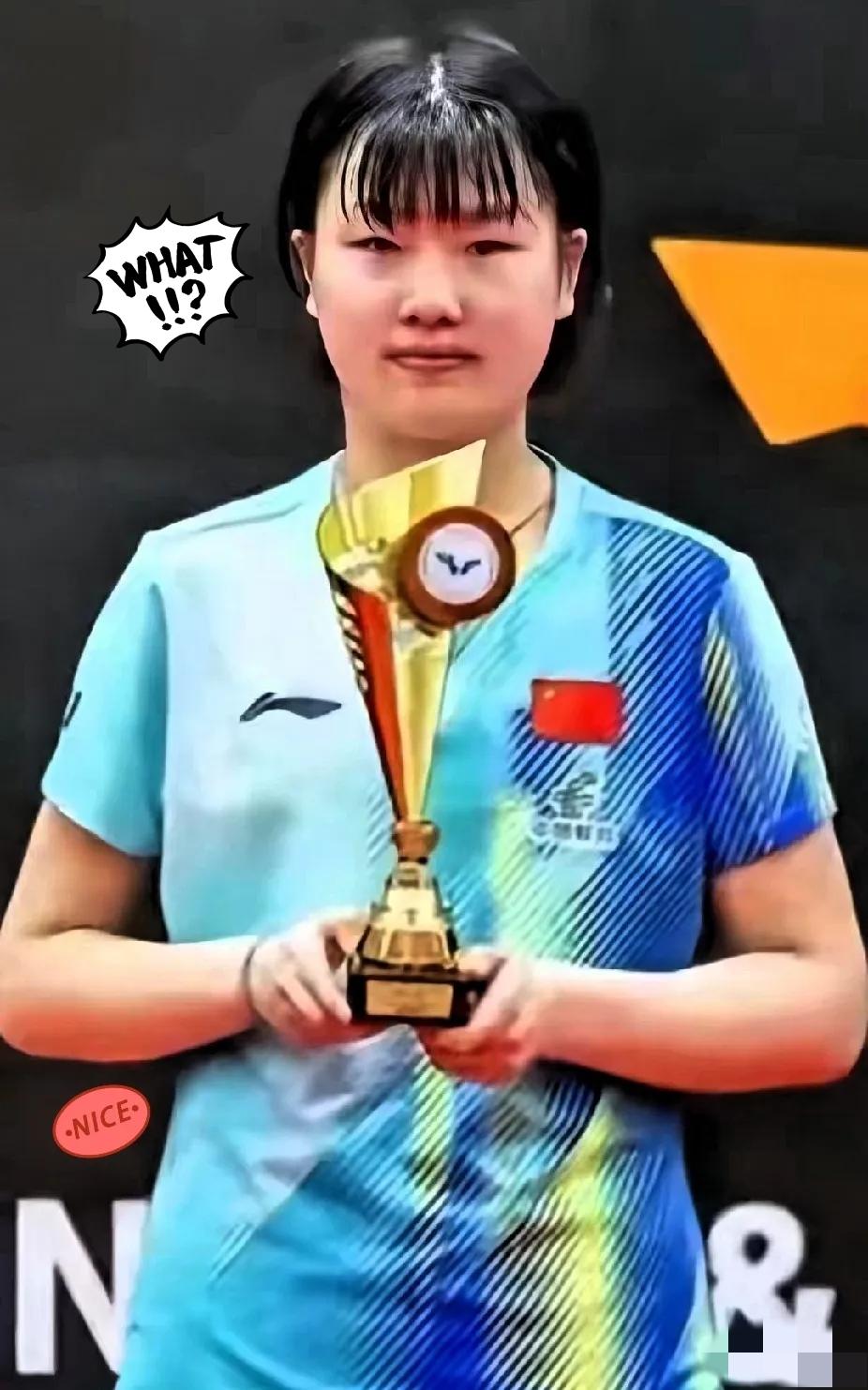 谁能想到，张本美和刚在重庆拿下冠军，15岁青岛小将姜依依就在欧洲轰出三冠，直接破