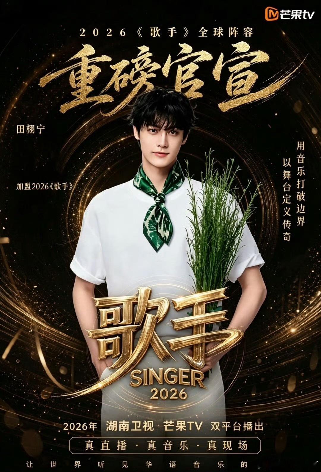 粉丝给田栩宁P的歌手海报别这样田栩宁会当真的 这歌手海报质感绝了，比官方还会做，