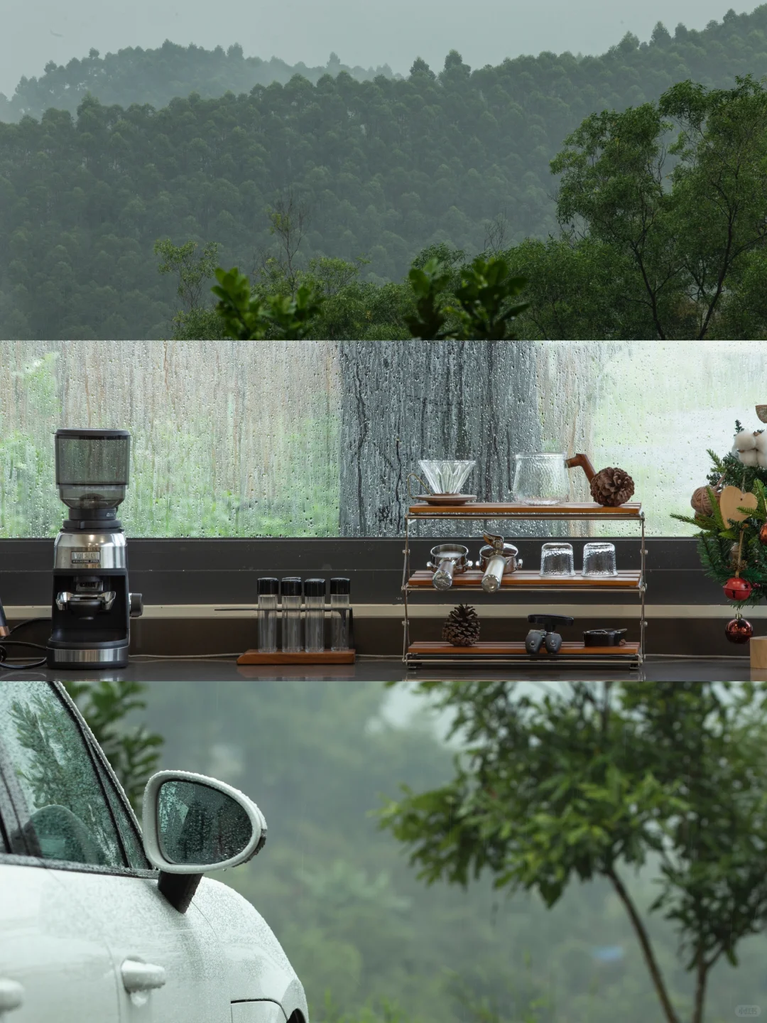 晓山青的雨景是藏在山里的世外桃源