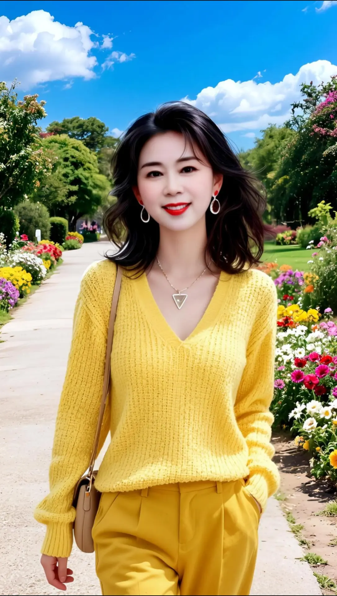 AI清新花园照 ai创作