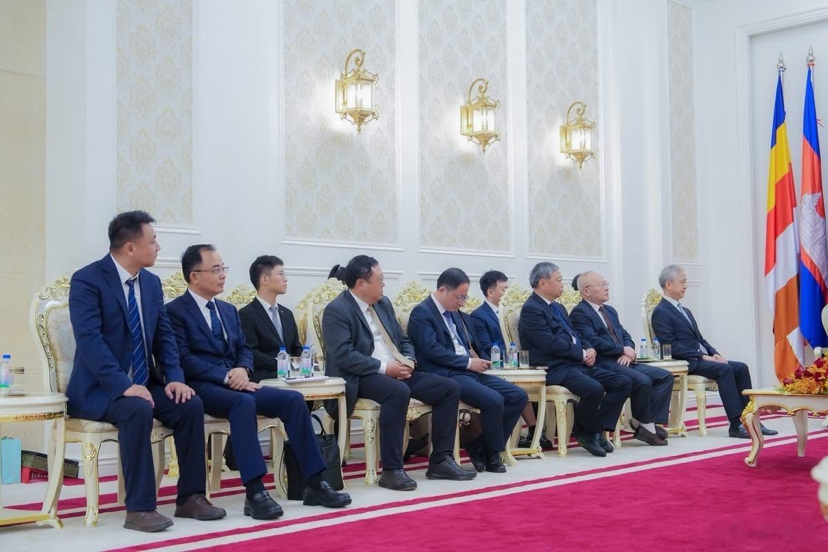汪文斌  陪同会见Vangsey Visut 