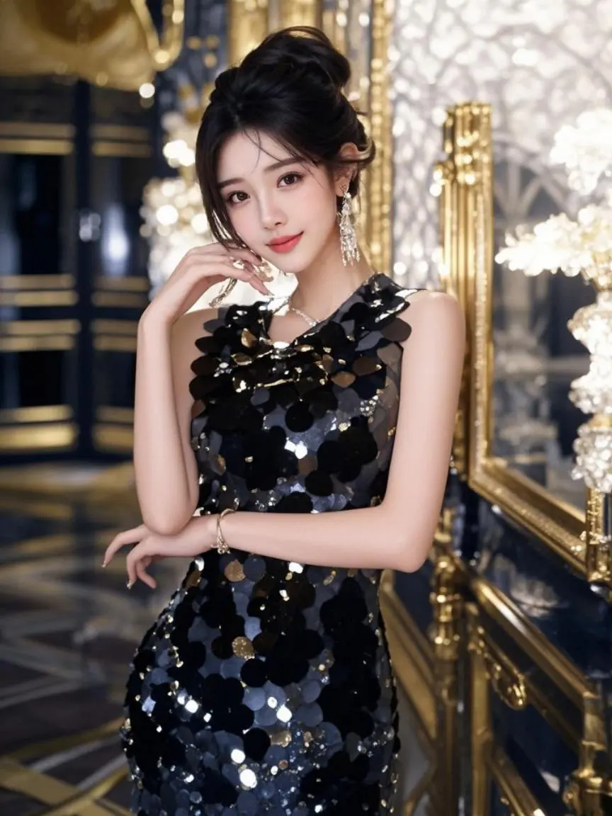 亮片裙写真 原来ai写真可以这么美 人生总得有一套ai写真吧 谁拍谁好...