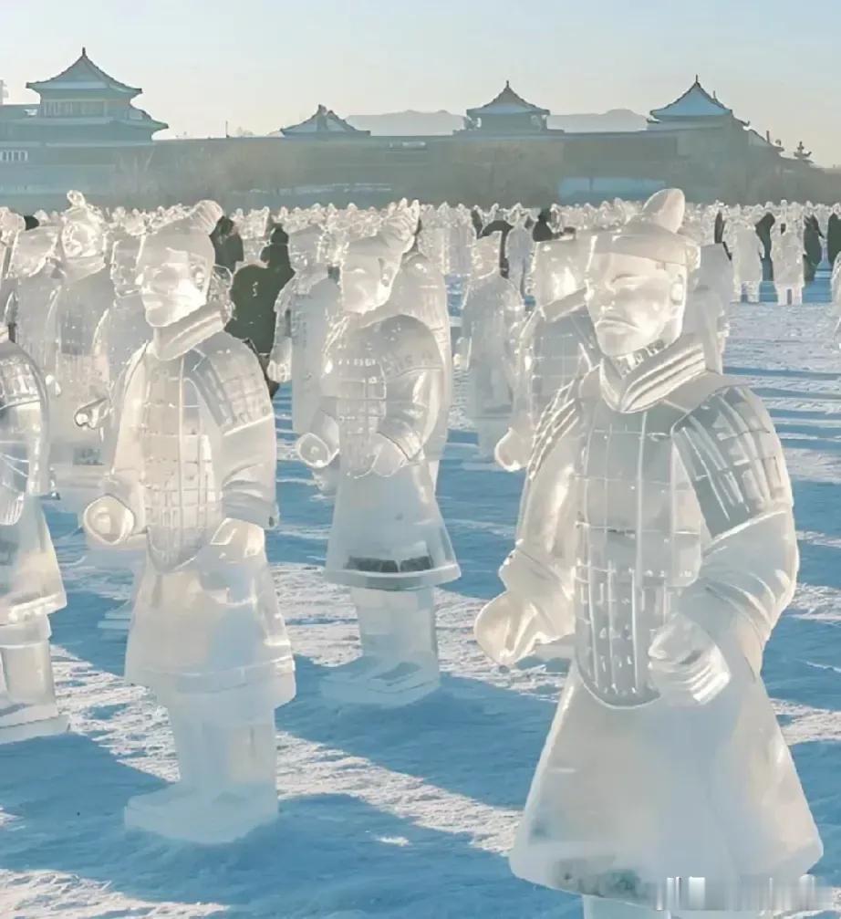 东北冰雕兵马俑，绝了！ ​​​