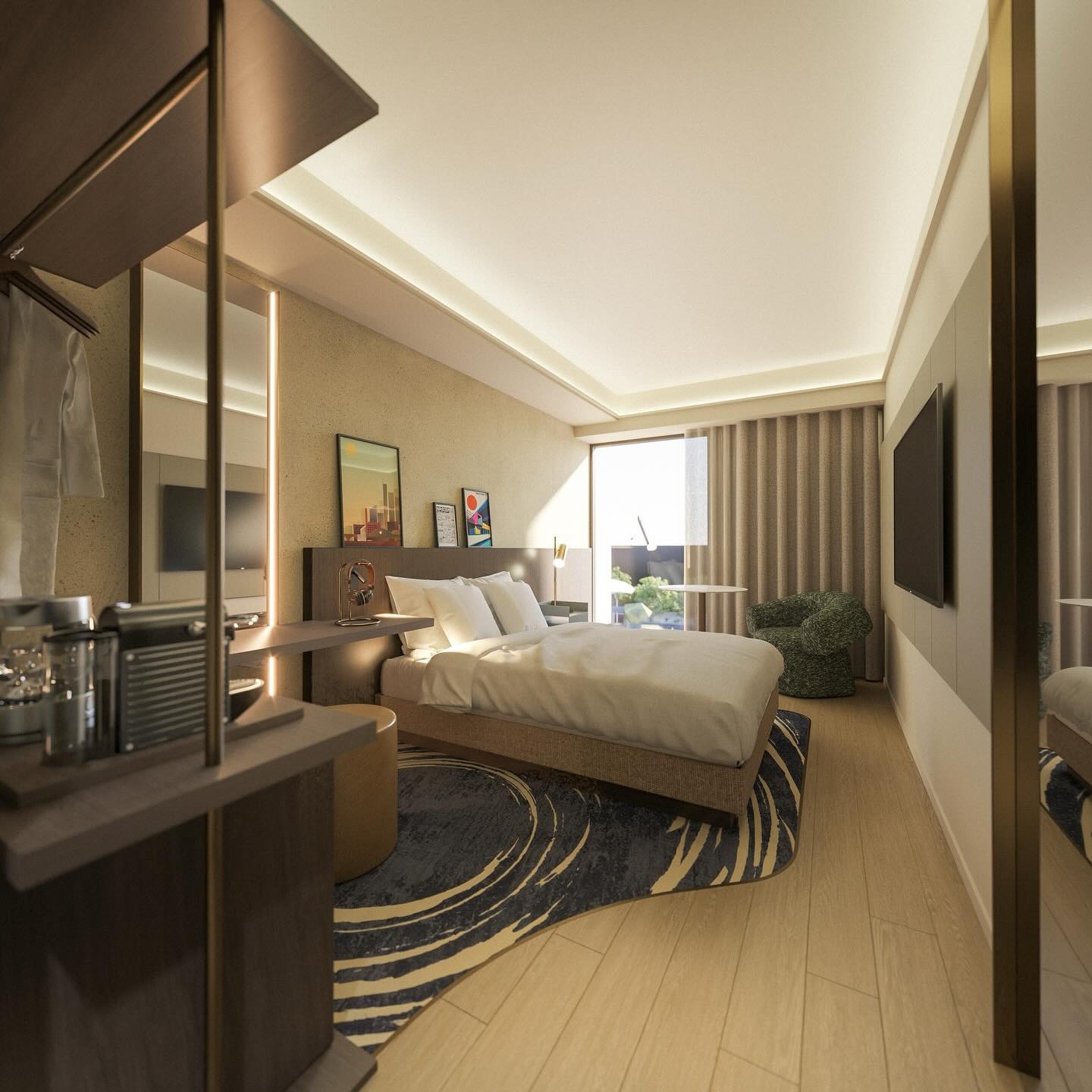 曼城官方合作的主题酒店开张啦——位于阿提哈德球场旁边的梅德洛克酒店，属于丽笙蓝标